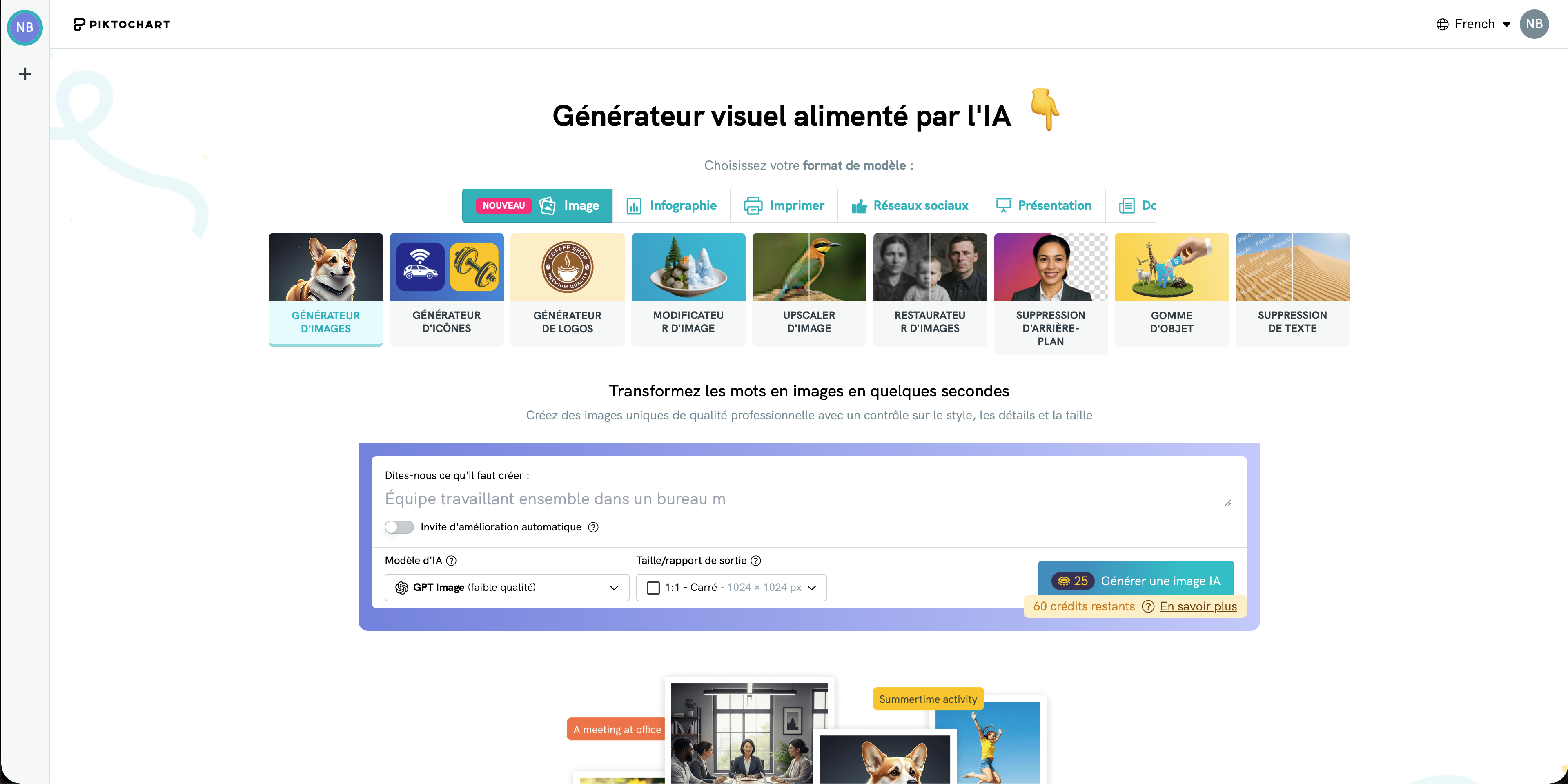 Piktochart carousel generator - 6 AI variations with data visualization